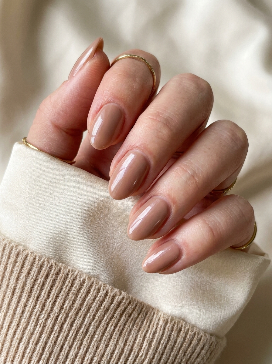 Mocha Glazed Nails als Nägel Inspiration Herbst 2026